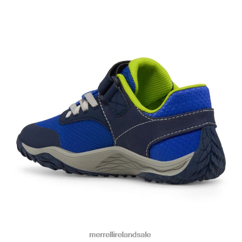 Trail Glove 7 A/C (MK266791K) Merrell Kids BX26T1441 Blue/Lime Shoes