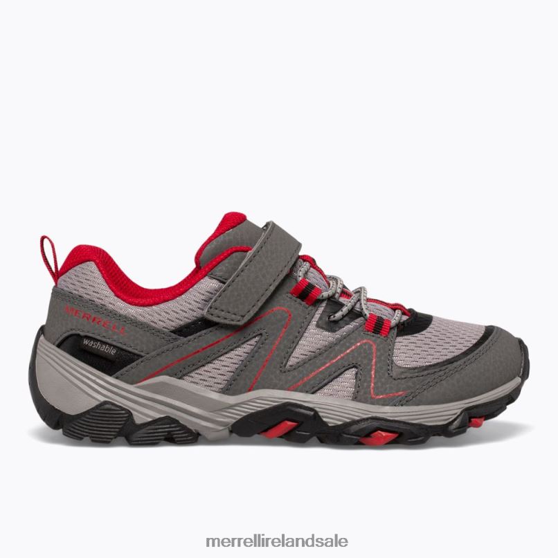 Trail Quest (MK263181) Merrell Kids BX26T1351 Grey/Red/Black Shoes