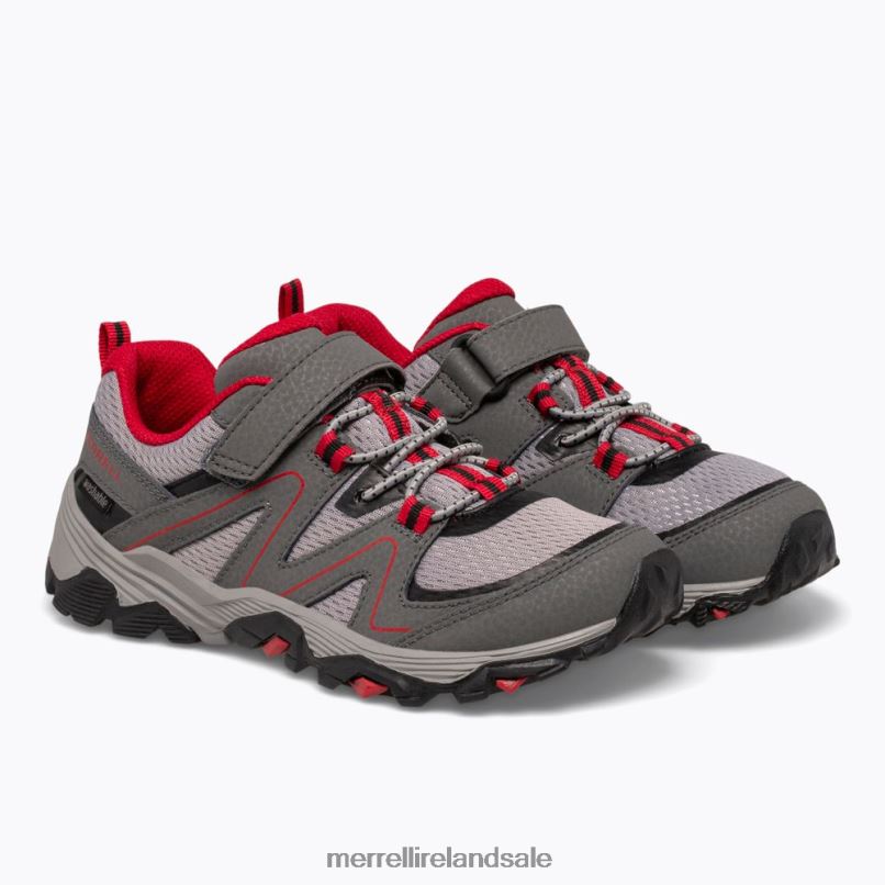Trail Quest (MK263181) Merrell Kids BX26T1351 Grey/Red/Black Shoes