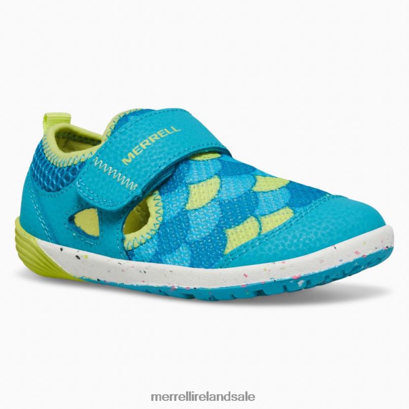Bare Steps H2O Sneaker (ML166803) Merrell Kids BX26T1394 Turquoise/Lime Shoes