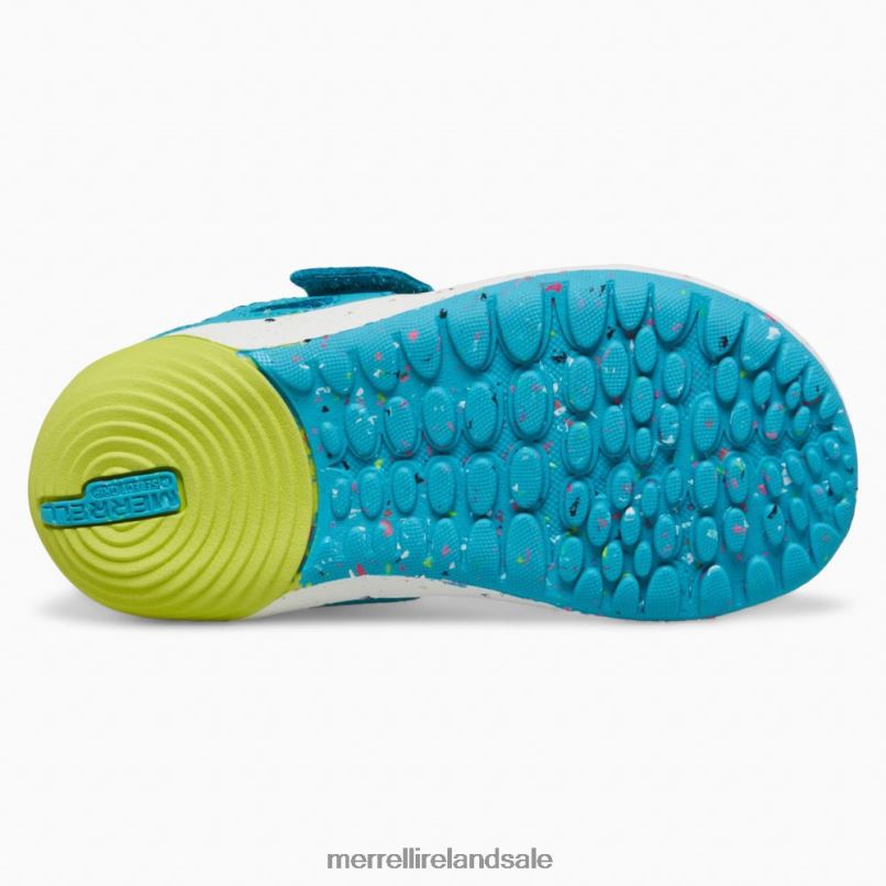 Bare Steps H2O Sneaker (ML166803) Merrell Kids BX26T1394 Turquoise/Lime Shoes