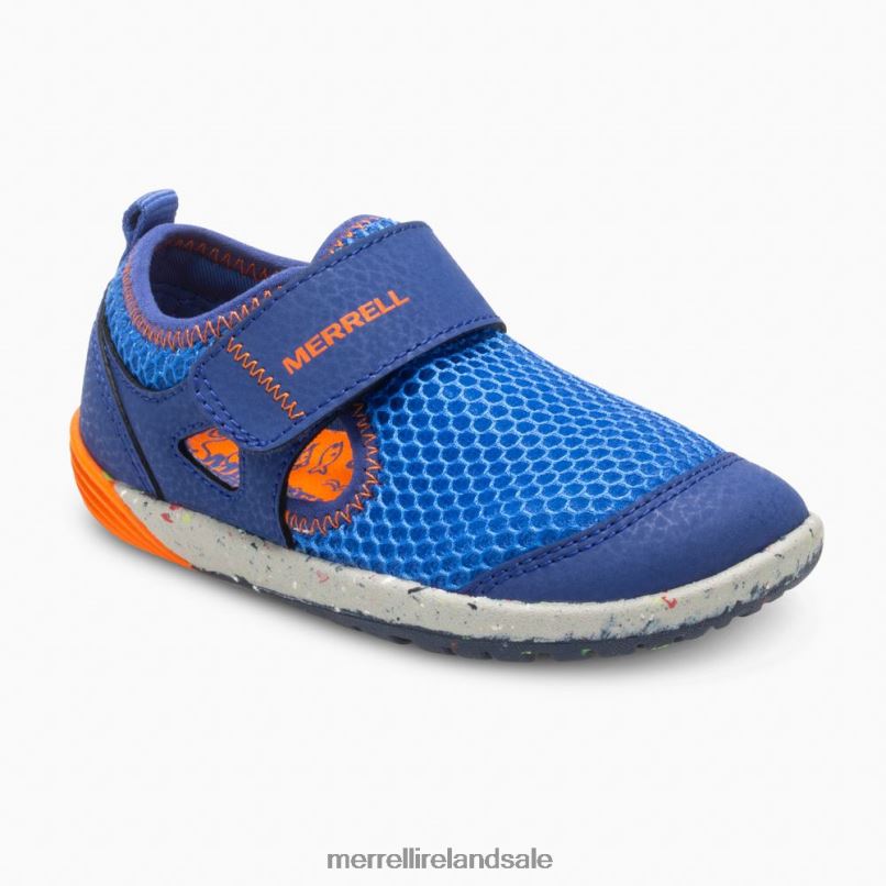 Bare Steps H2O Sneaker (ML260875) Merrell Kids BX26T1396 Blue/Orange Shoes