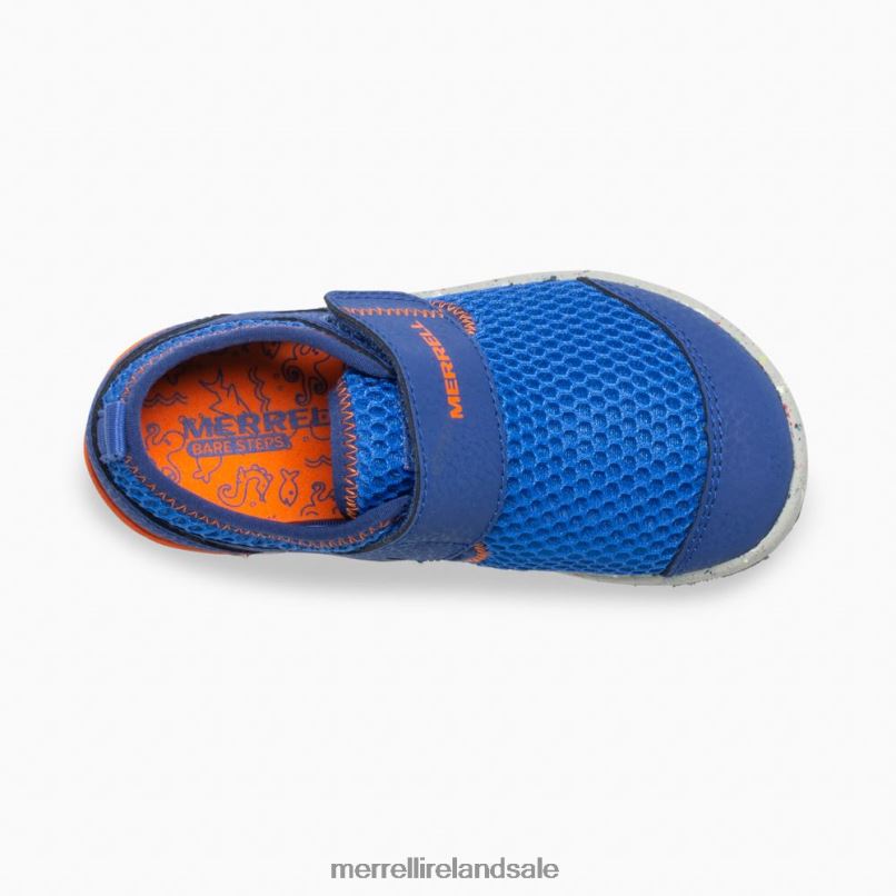 Bare Steps H2O Sneaker (ML260875) Merrell Kids BX26T1396 Blue/Orange Shoes