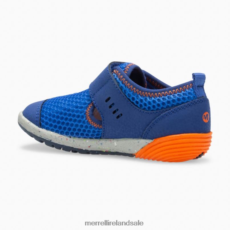Bare Steps H2O Sneaker (ML260875) Merrell Kids BX26T1396 Blue/Orange Shoes