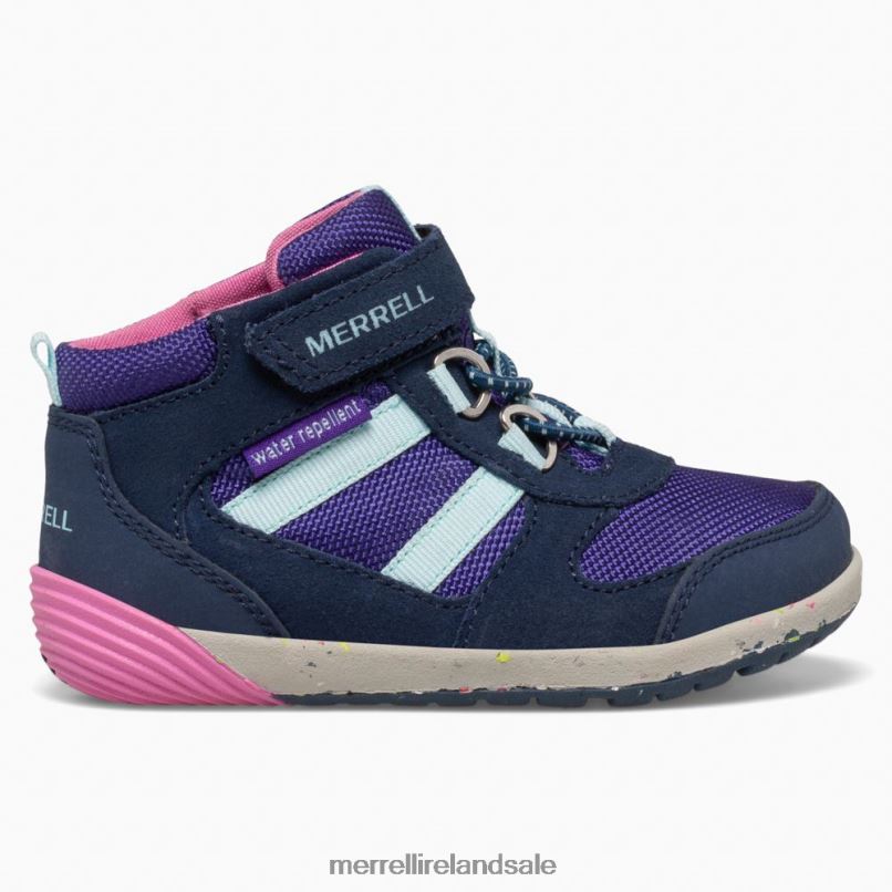 Bare Steps Ridge Jr Hiker (ML166271) Merrell Kids BX26T1458 Navy/Pink Shoes