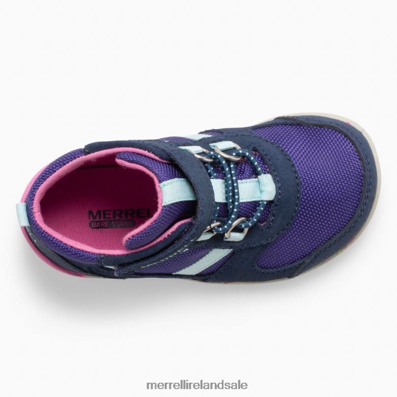 Bare Steps Ridge Jr Hiker (ML166271) Merrell Kids BX26T1458 Navy/Pink Shoes