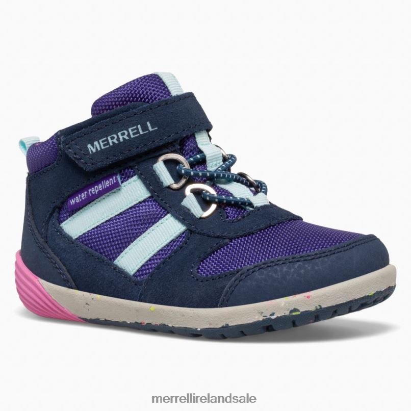 Bare Steps Ridge Jr Hiker (ML166271) Merrell Kids BX26T1458 Navy/Pink Shoes