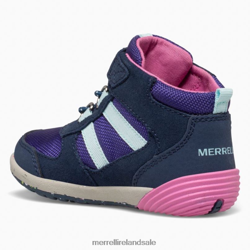 Bare Steps Ridge Jr Hiker (ML166271) Merrell Kids BX26T1458 Navy/Pink Shoes