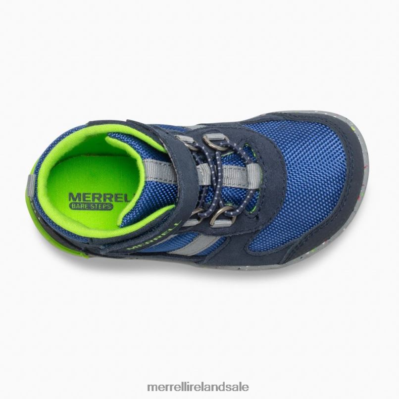 Bare Steps Ridge Jr Hiker (ML262608) Merrell Kids BX26T1459 Navy/Green Shoes