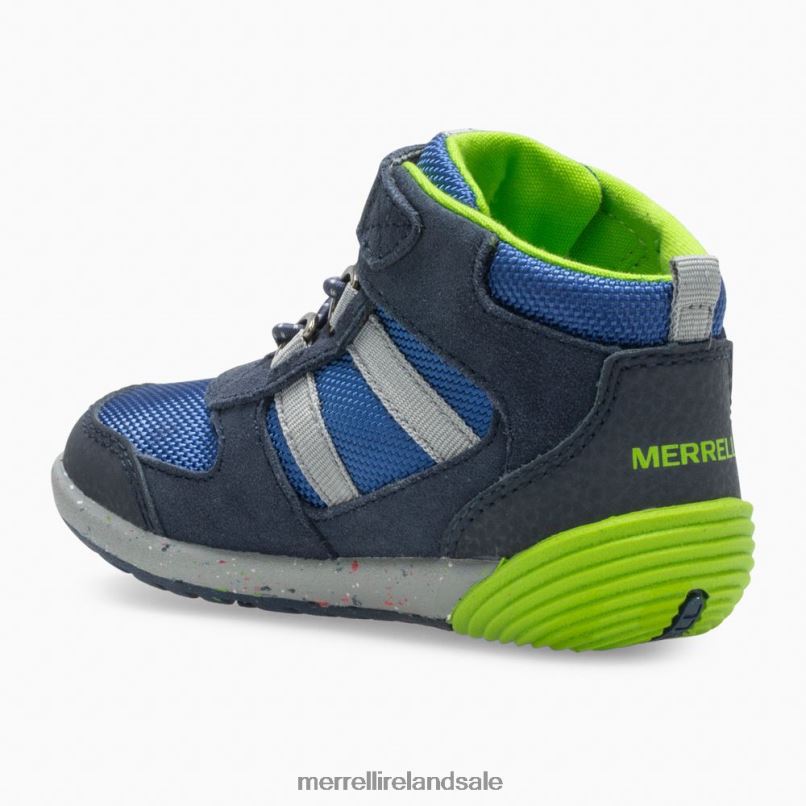 Bare Steps Ridge Jr Hiker (ML262608) Merrell Kids BX26T1459 Navy/Green Shoes