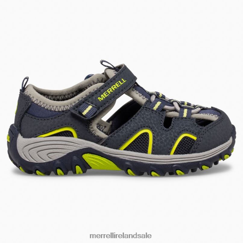 Hydro H2O Hiker Jr Sandal (ML265932) Merrell Kids BX26T1406 Navy/Lime Shoes