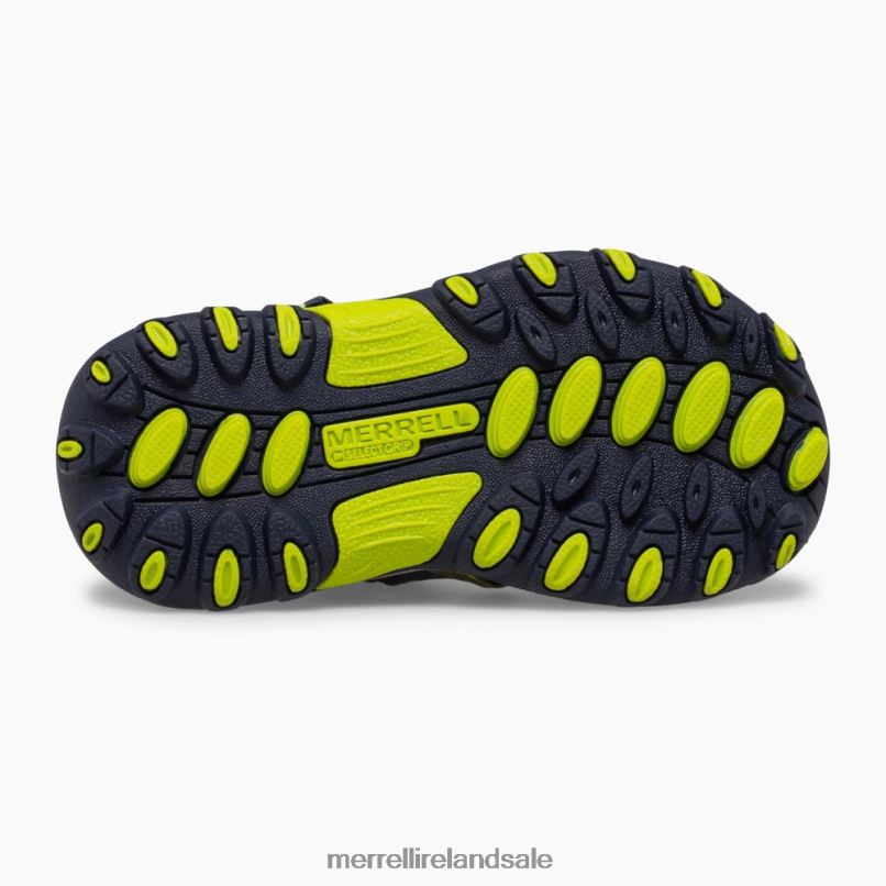 Hydro H2O Hiker Jr Sandal (ML265932) Merrell Kids BX26T1406 Navy/Lime Shoes
