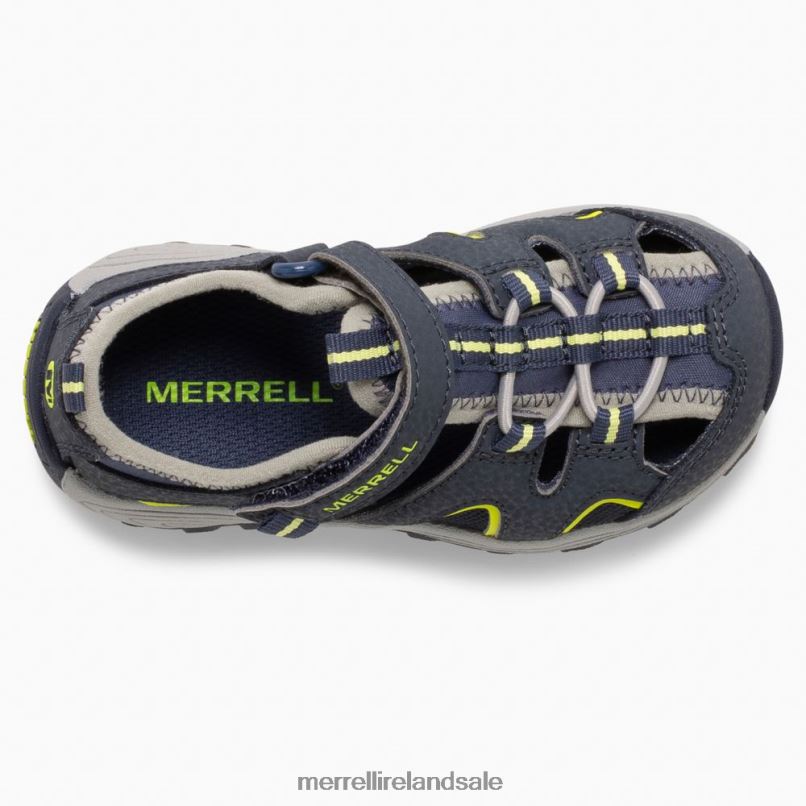 Hydro H2O Hiker Jr Sandal (ML265932) Merrell Kids BX26T1406 Navy/Lime Shoes
