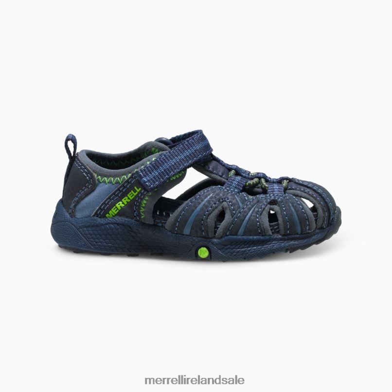 Hydro Jr. Sandal (MT53375) Merrell Kids BX26T1407 Navy / Green Shoes