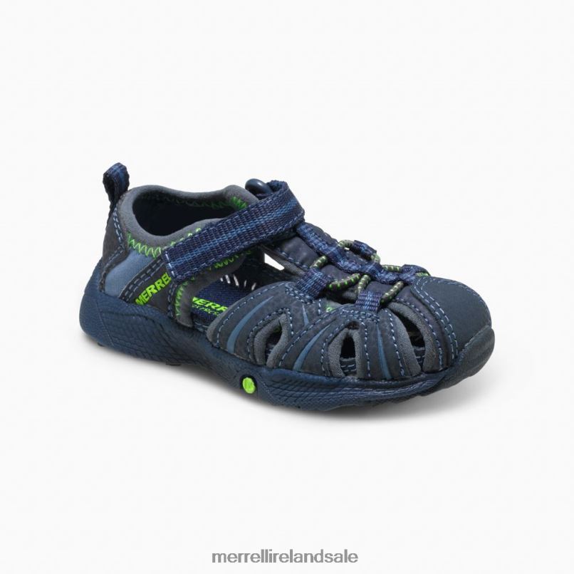Hydro Jr. Sandal (MT53375) Merrell Kids BX26T1407 Navy / Green Shoes