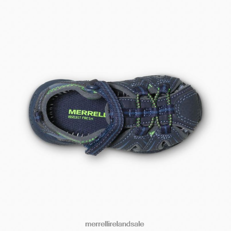 Hydro Jr. Sandal (MT53375) Merrell Kids BX26T1407 Navy / Green Shoes