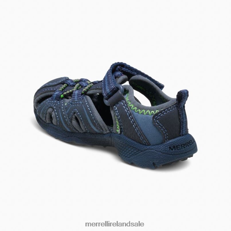 Hydro Jr. Sandal (MT53375) Merrell Kids BX26T1407 Navy / Green Shoes