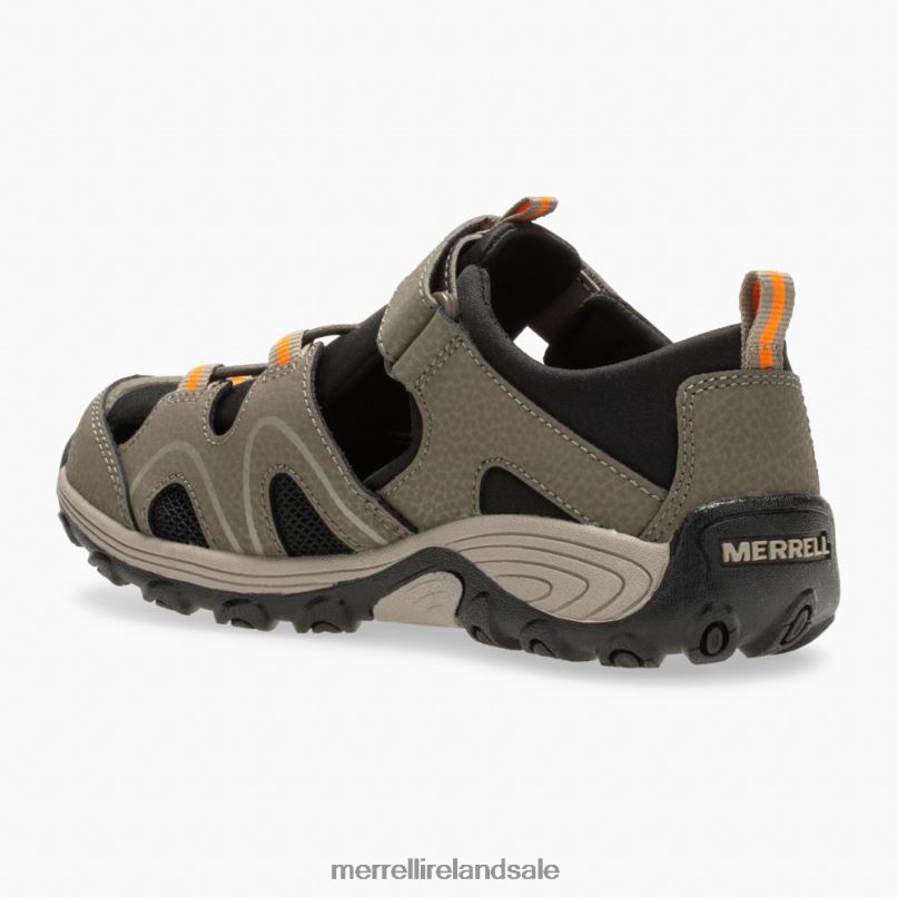 Hydro Teton Sandal (MK262021) Merrell Kids BX26T1486 Gunsmoke Shoes