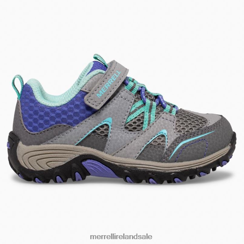 Trail Chaser Jr. Shoe (ML166016) Merrell Kids BX26T1341 Grey/Multi Shoes