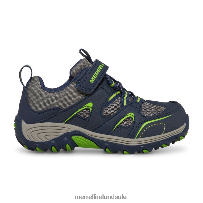 Trail Chaser Jr. Shoe (ML260888) Merrell Kids BX26T1344 Navy/Green Shoes