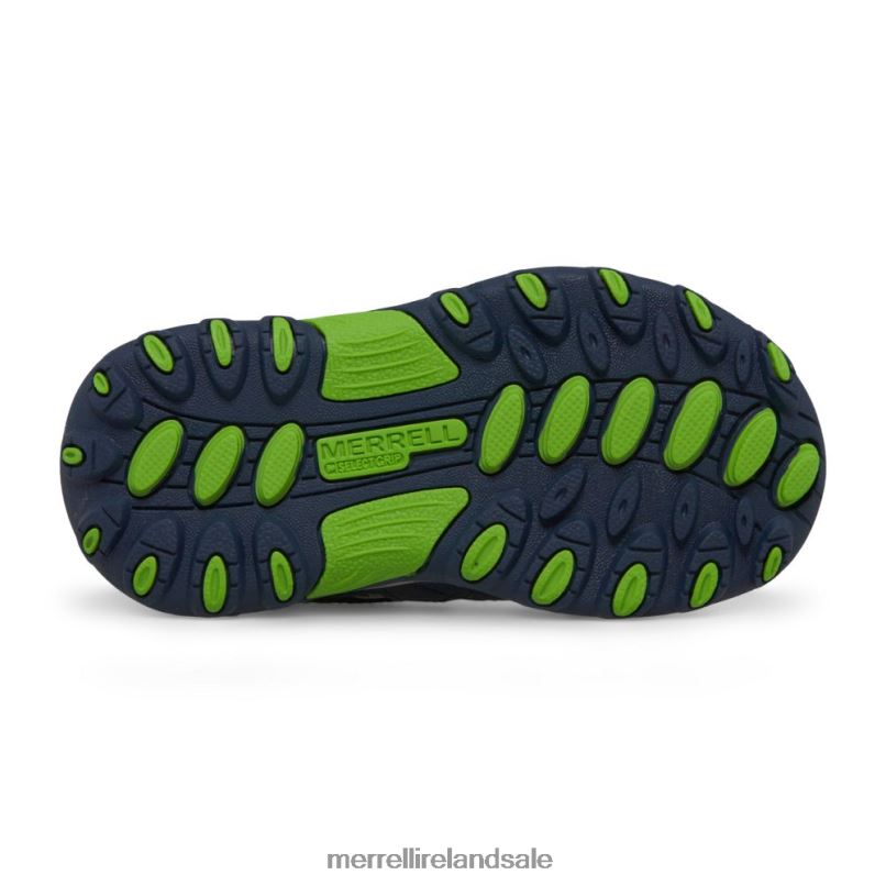 Trail Chaser Jr. Shoe (ML260888) Merrell Kids BX26T1344 Navy/Green Shoes
