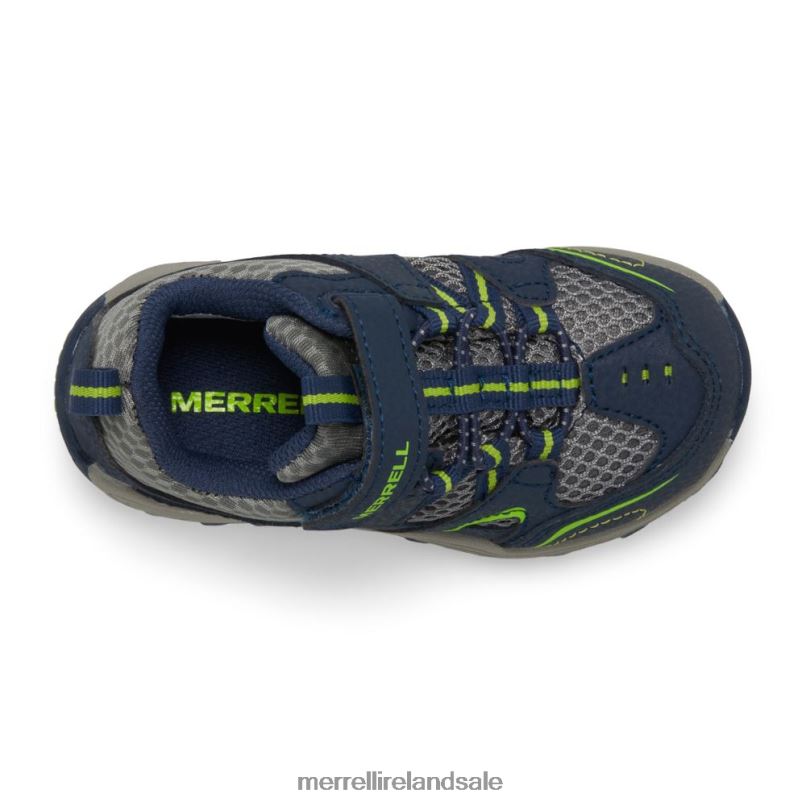 Trail Chaser Jr. Shoe (ML260888) Merrell Kids BX26T1344 Navy/Green Shoes
