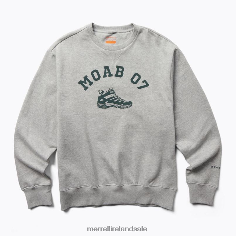 Moab 07 Crew Neck Fleece (JMF26621-050) Merrell Men BX26T322 Grey Heather Clothes