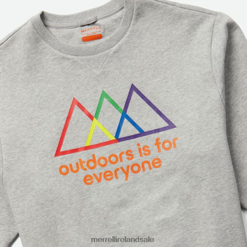 Outdoors Is For Everyone Crewneck Sweatshirt (JMS26875-050) Merrell Men BX26T748 Heather Gray Clothes