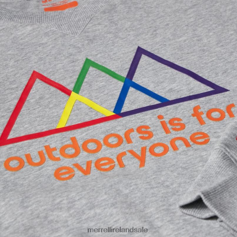 Outdoors Is For Everyone Crewneck Sweatshirt (JMS26875-050) Merrell Men BX26T748 Heather Gray Clothes