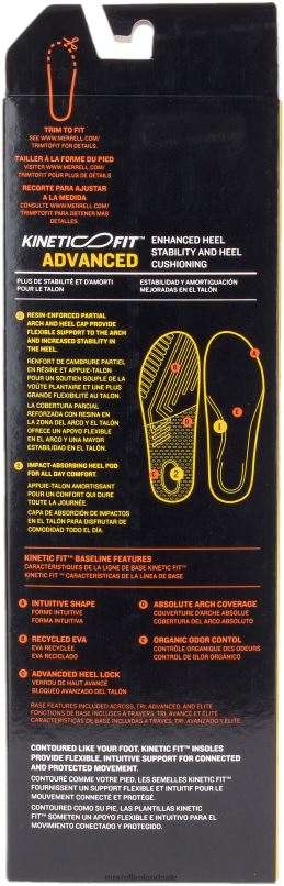 Kinetic Fit Advanced Footbed Wide Width (JAFPREMW) Merrell Men BX26T288 Wool Clothes