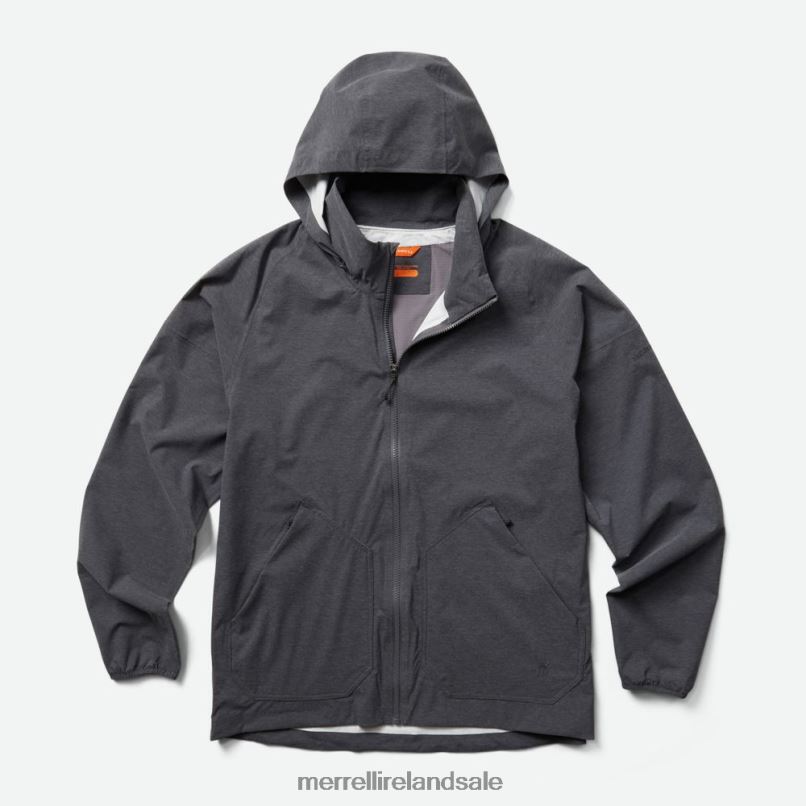 Alpine Packable Rain Shell (JMS26321-003) Merrell Men BX26T702 Black Heather Clothes