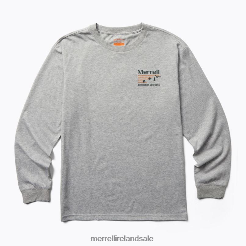 Great Outdoors Long Sleeve Tee (JMF26624-050) Merrell Men BX26T561 Grey Heather Clothes