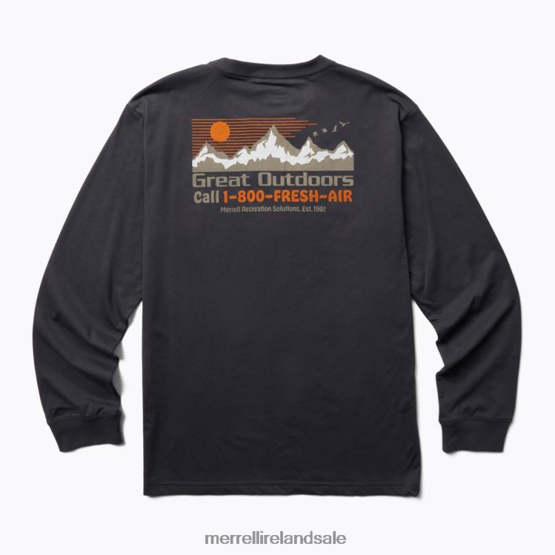 Great Outdoors Long Sleeve Tee (JMF26624-425) Merrell Men BX26T794 India Ink Clothes