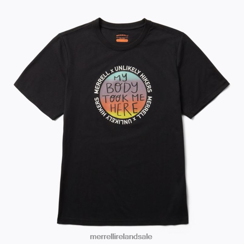 Short Sleeve Tee (JMS26681-010) Unlikely Hikers X Merrell Men BX26T451 Black Clothes
