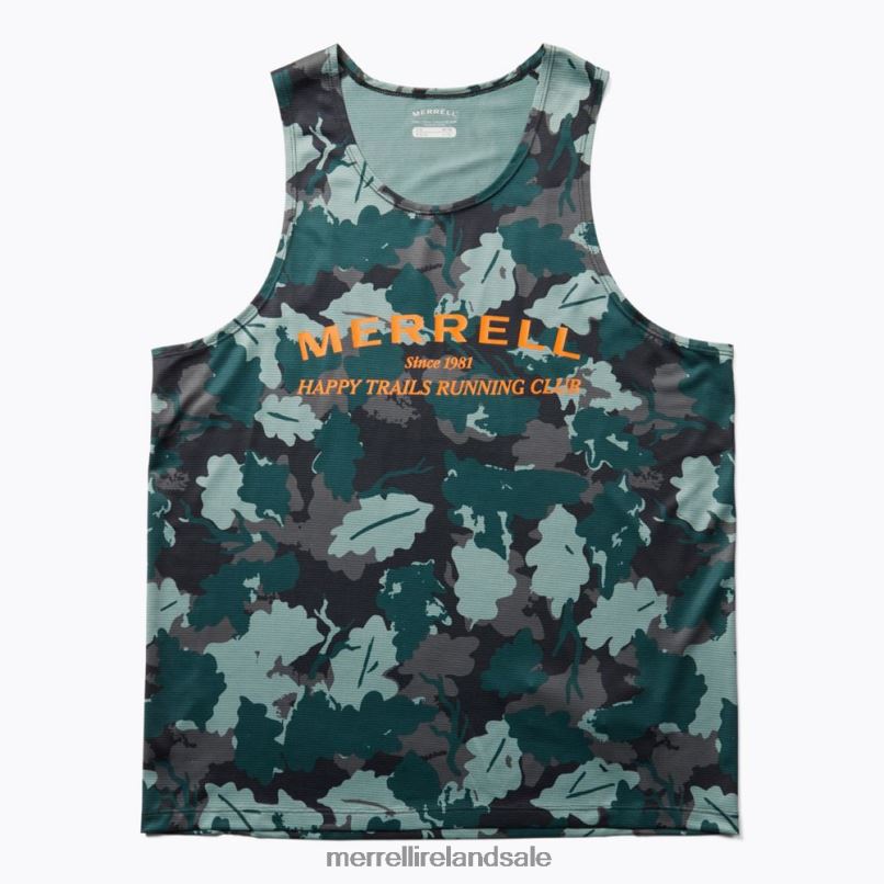 Trail Running Singlet (JMF26614-330) Merrell Men BX26T779 Sea Moss Leaf Print Clothes