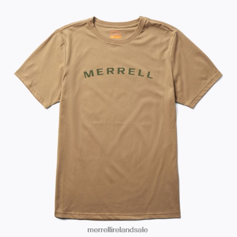 Wordmark Short Sleeve Tee (JMS26332-176) Merrell Men BX26T586 Sepia Tint Clothes