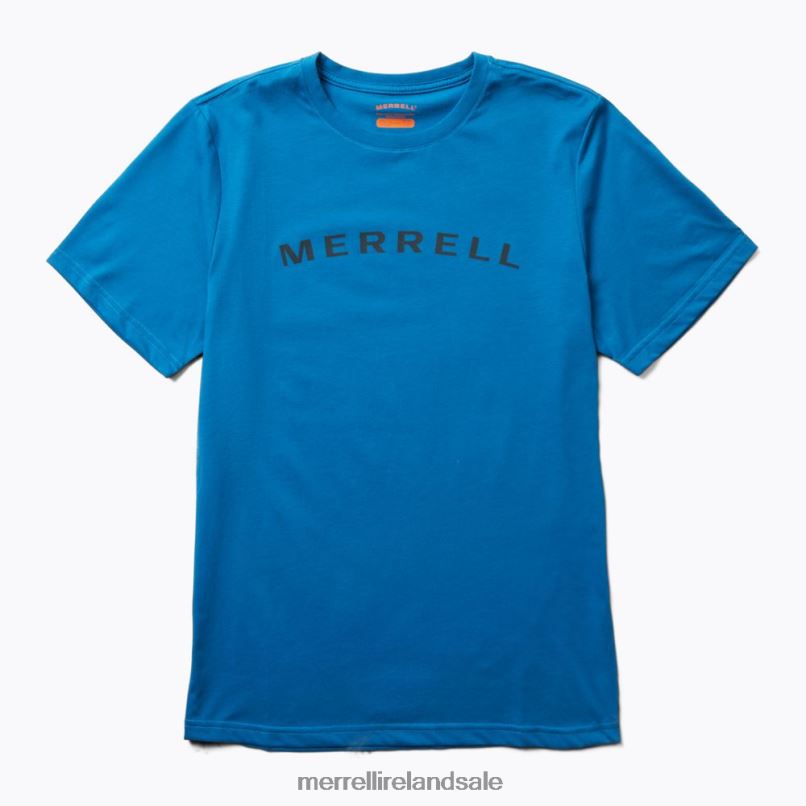 Wordmark Short Sleeve Tee (JMS26332-352) Merrell Men BX26T583 Blue Clothes