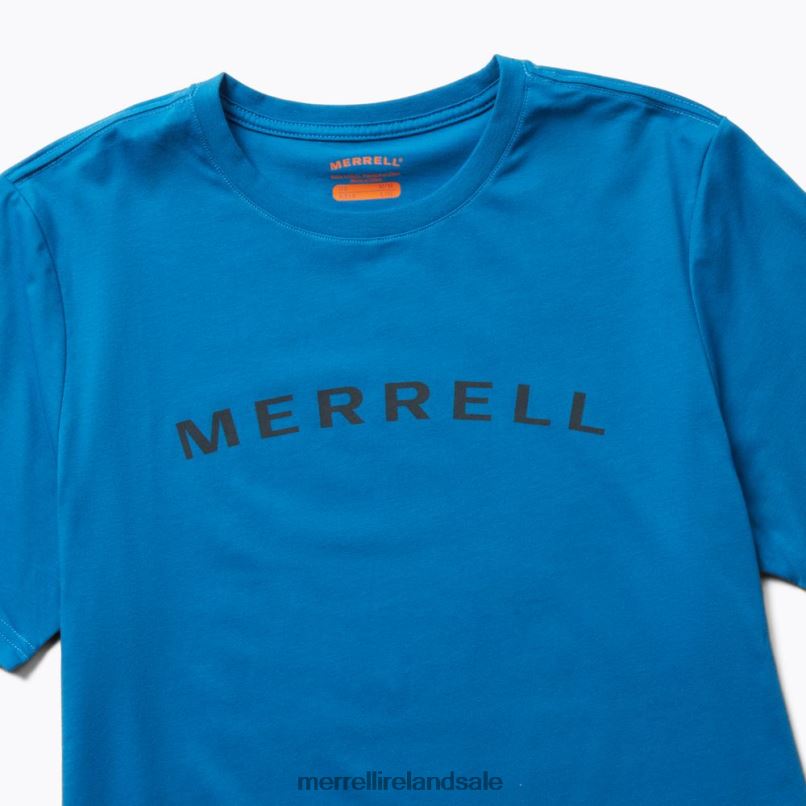 Wordmark Short Sleeve Tee (JMS26332-352) Merrell Men BX26T583 Blue Clothes