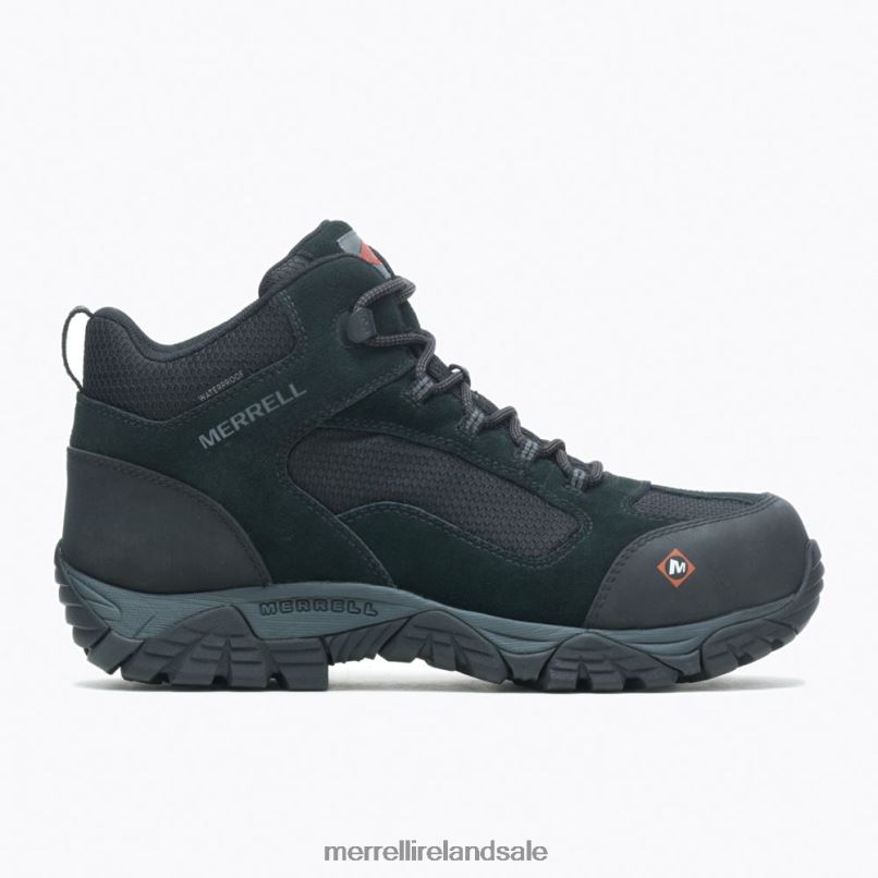 Moab Onset Mid Waterproof Comp Toe Work Boot (J099509) Merrell Men BX26T433 Black Shoes