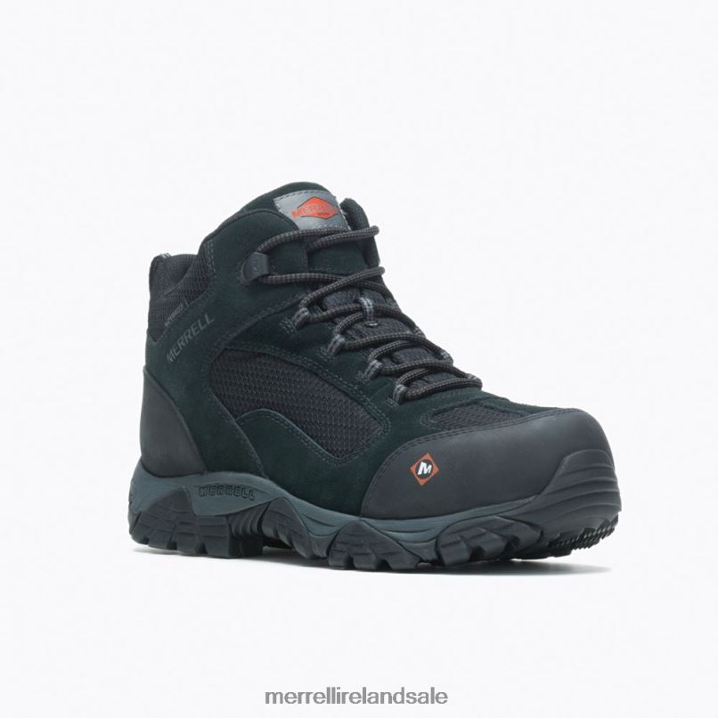 Moab Onset Mid Waterproof Comp Toe Work Boot (J099509) Merrell Men BX26T433 Black Shoes