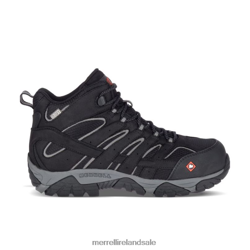 Moab Vertex Mid Waterproof Comp Toe Work Boot Wide Width (J05241W) Merrell Men BX26T619 Black Shoes