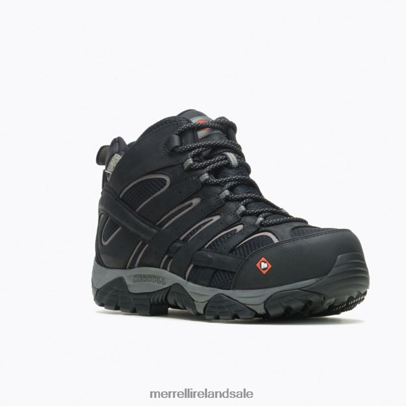 Moab Vertex Mid Waterproof Comp Toe Work Boot Wide Width (J05241W) Merrell Men BX26T619 Black Shoes