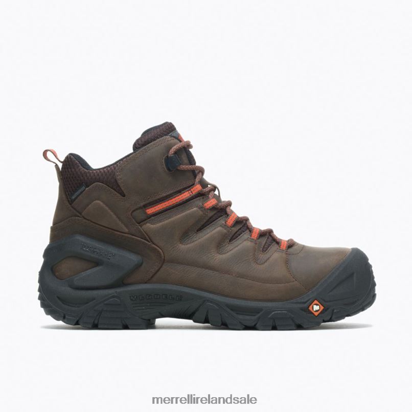 Strongfield Leather 6'' Waterproof Comp Toe Work Boot (J099341) Merrell Men BX26T716 Espresso Shoes