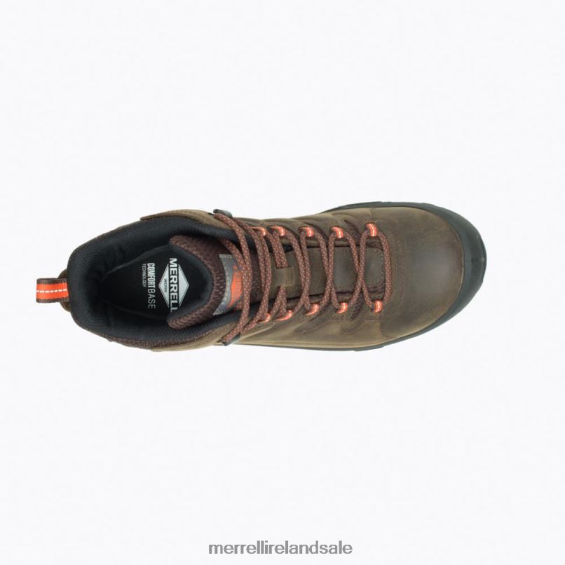 Strongfield Leather 6'' Waterproof Comp Toe Work Boot (J099341) Merrell Men BX26T716 Espresso Shoes