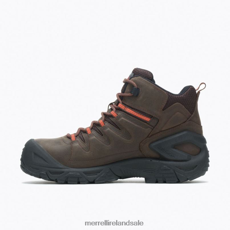 Strongfield Leather 6'' Waterproof Comp Toe Work Boot (J099341) Merrell Men BX26T716 Espresso Shoes