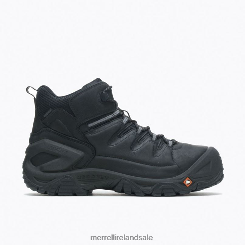 Strongfield Leather 6'' Waterproof Comp Toe Work Boot Wide Width (J099387W) Merrell Men BX26T708 Black Shoes