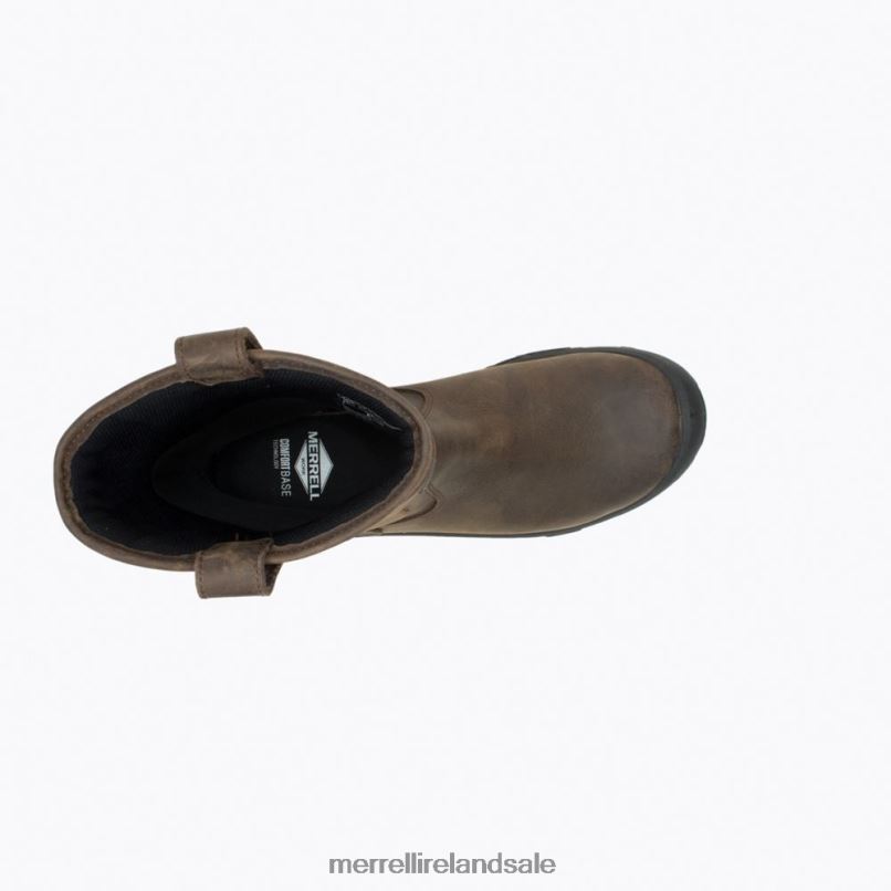 Strongfield Leather Pull On Waterproof Comp Toe Work Boot (J099315) Merrell Men BX26T452 Espresso Shoes