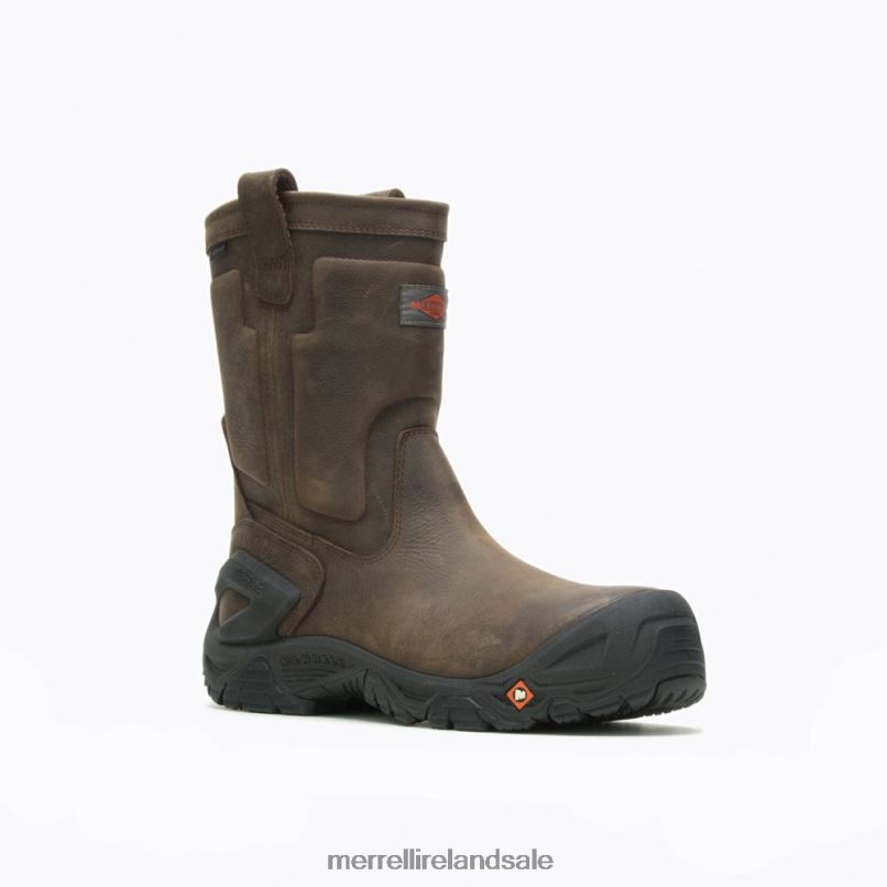 Strongfield Leather Pull On Waterproof Comp Toe Work Boot (J099315) Merrell Men BX26T452 Espresso Shoes