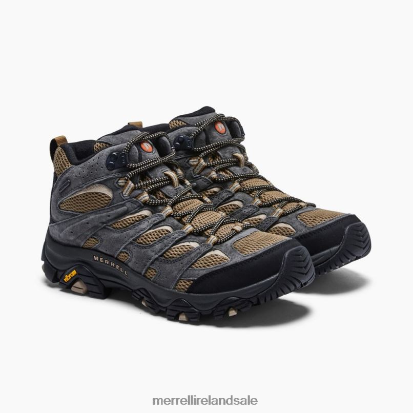 Moab 3 Mid Waterproof Wide Width (J036269W) Merrell Men BX26T217 Butternut/Beluga Shoes