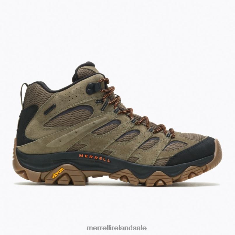 Moab 3 Mid Waterproof Wide Width (J036549W) Merrell Men BX26T218 Olive/Gum Shoes